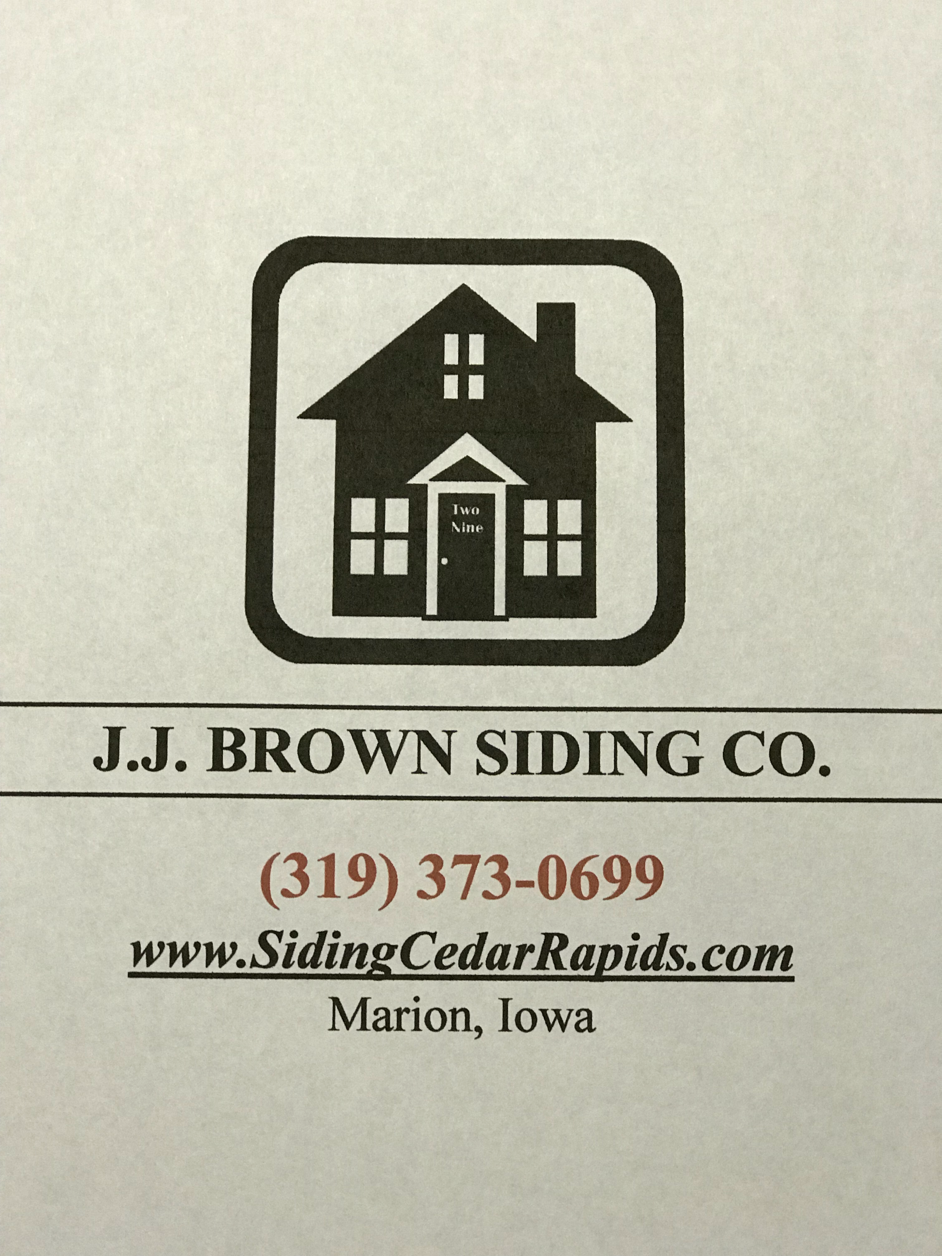 JJ Brown Siding Co logo