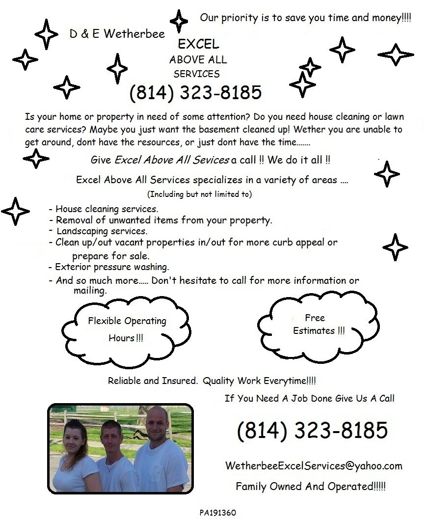 D&E Wetherbee Excel Above All Services logo