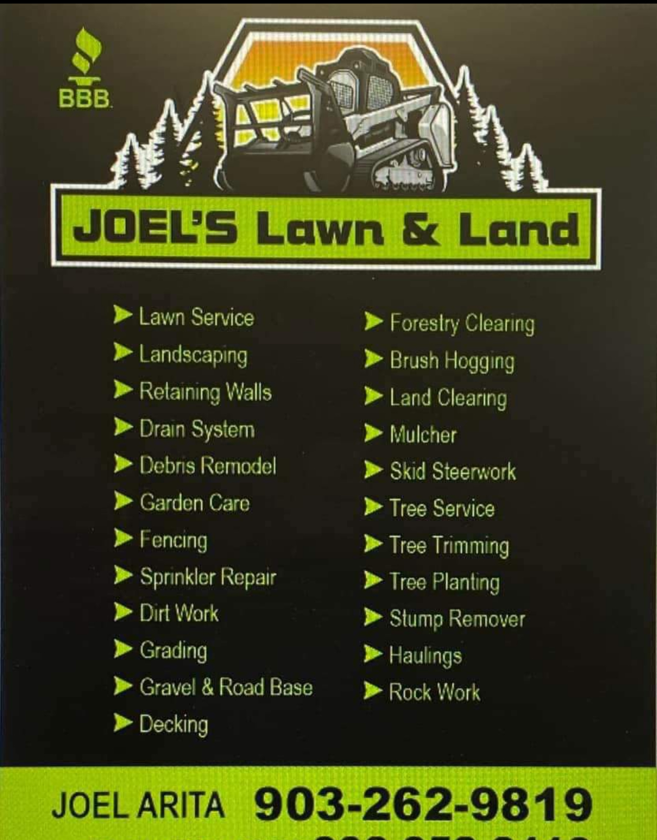 Joel's Lawn & Tree logo
