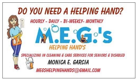 M.E.G.'s Helping Hands logo