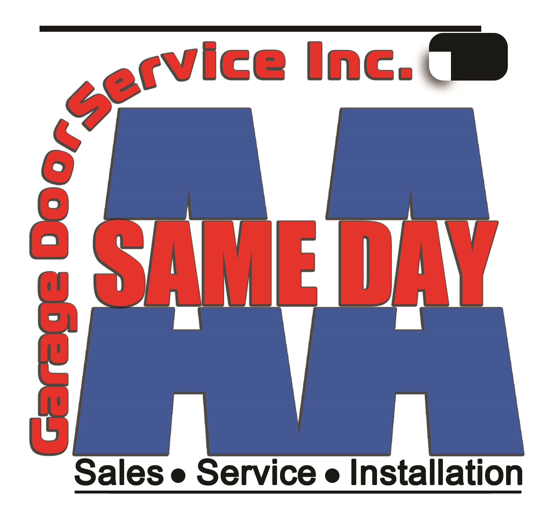 AA Same Day Garage Door Service logo