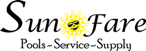 Logo for SUN-FARE POOL SERVICE