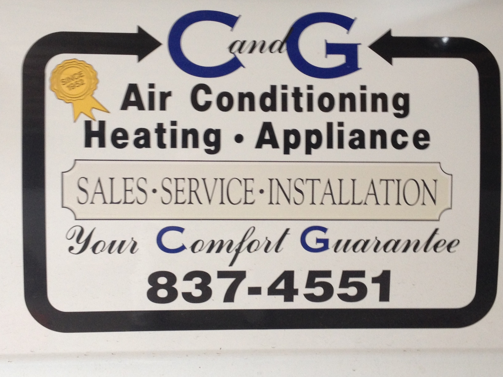 C and G Air Conditioning Heating and Appliance logo