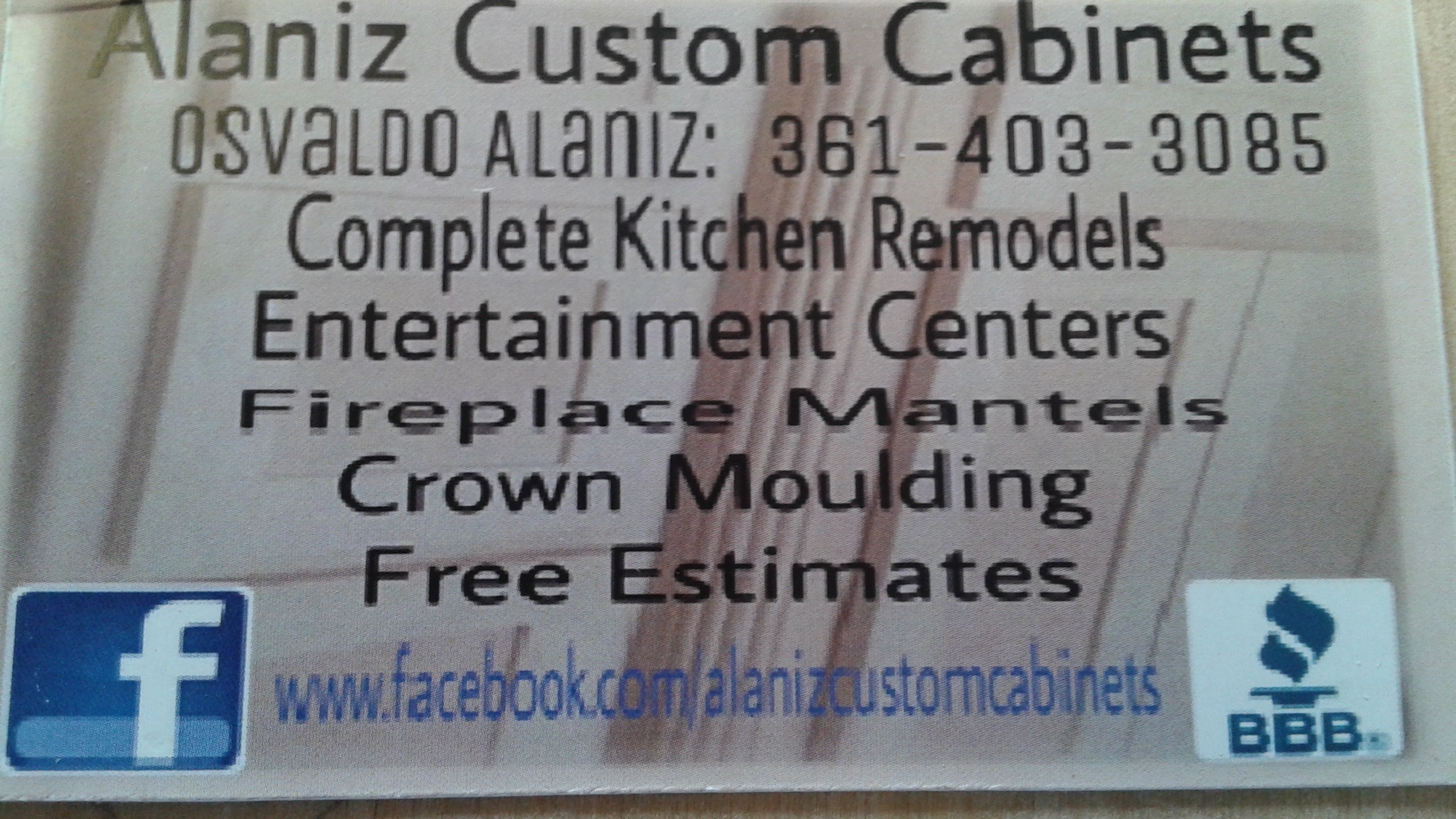 Alaniz Custom Cabinets logo