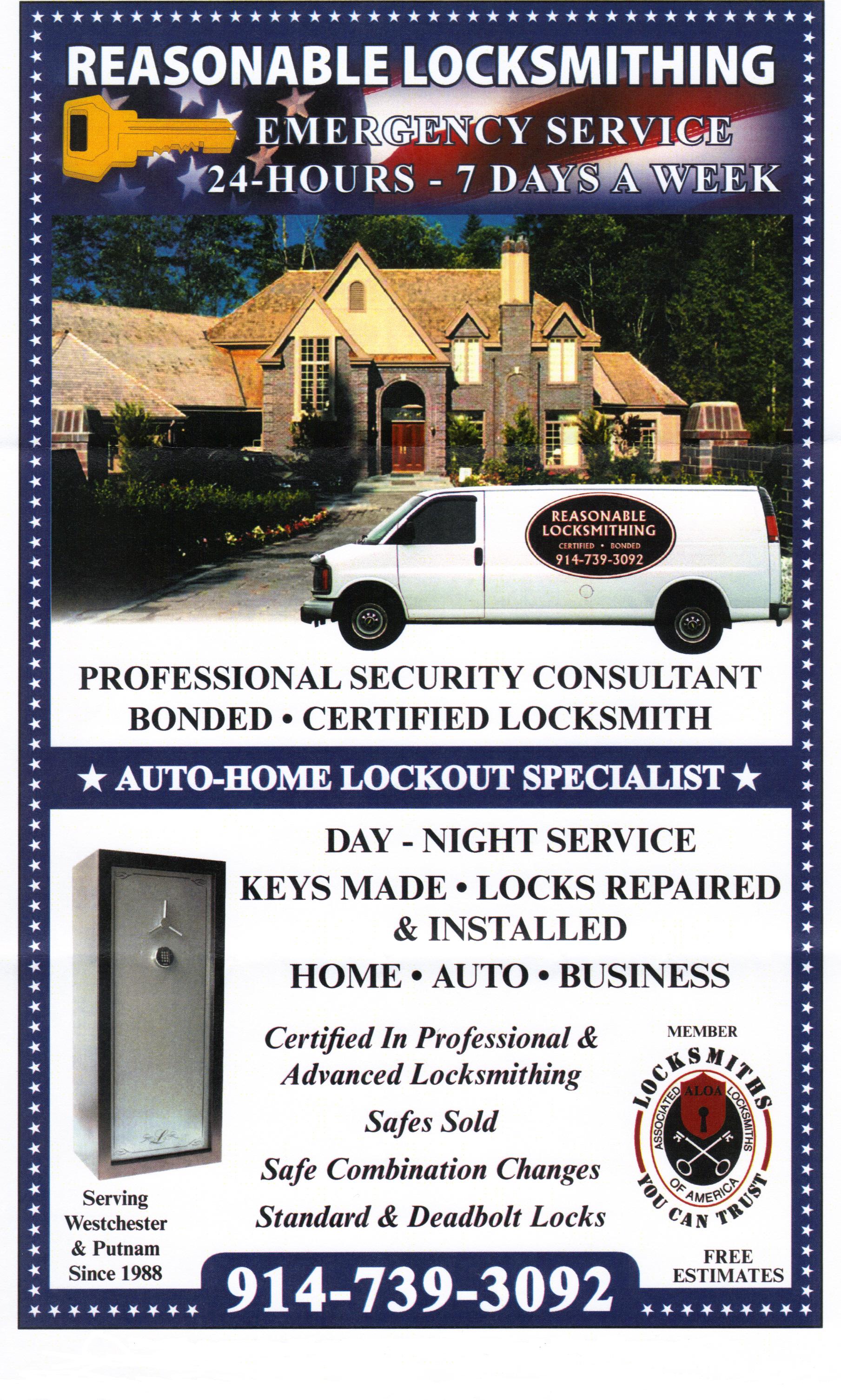 Reasonable Locksmithing logo