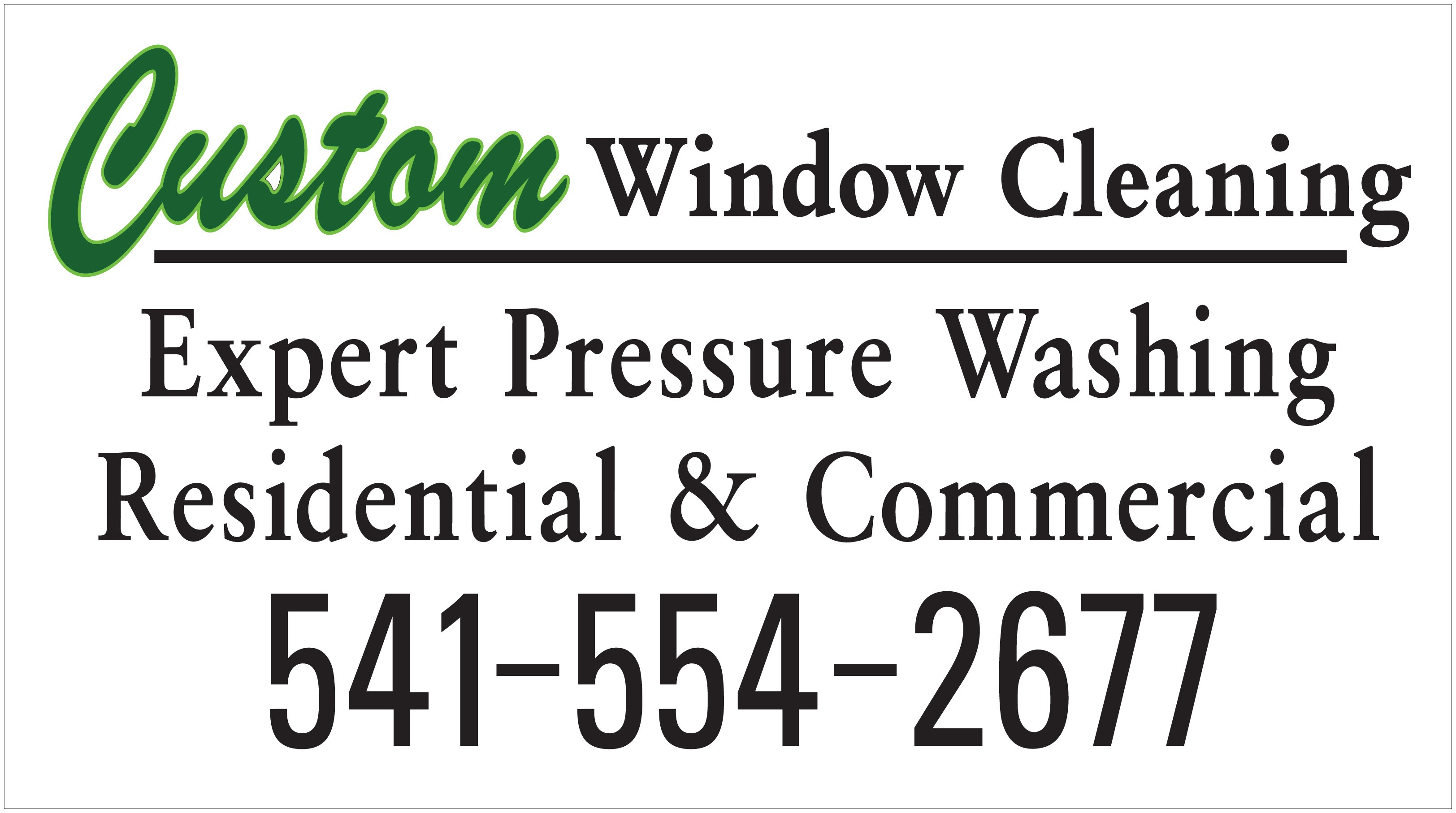 CUSTOM WINDOW CLEANING logo