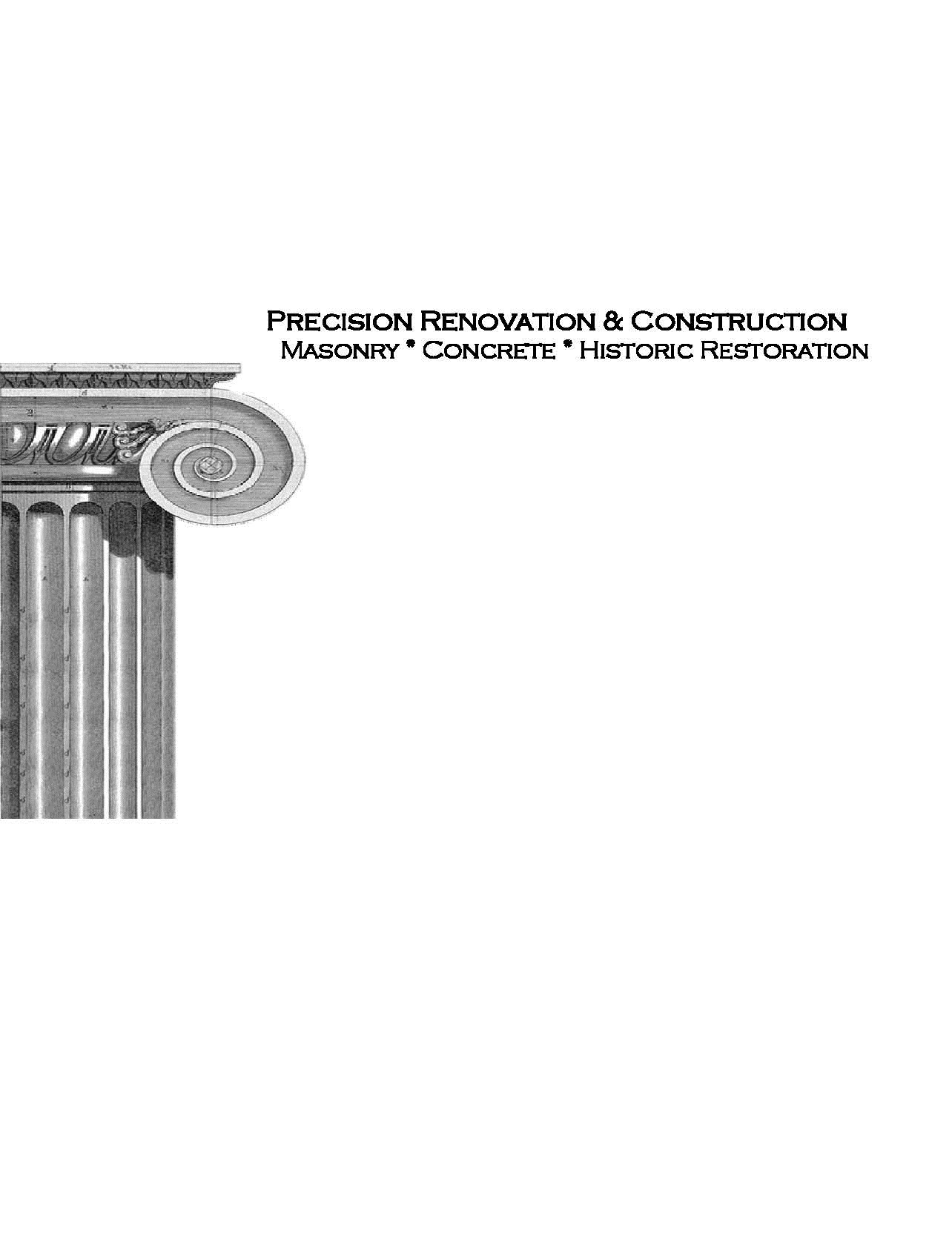PRECISION RENOVATION & CONSTR logo