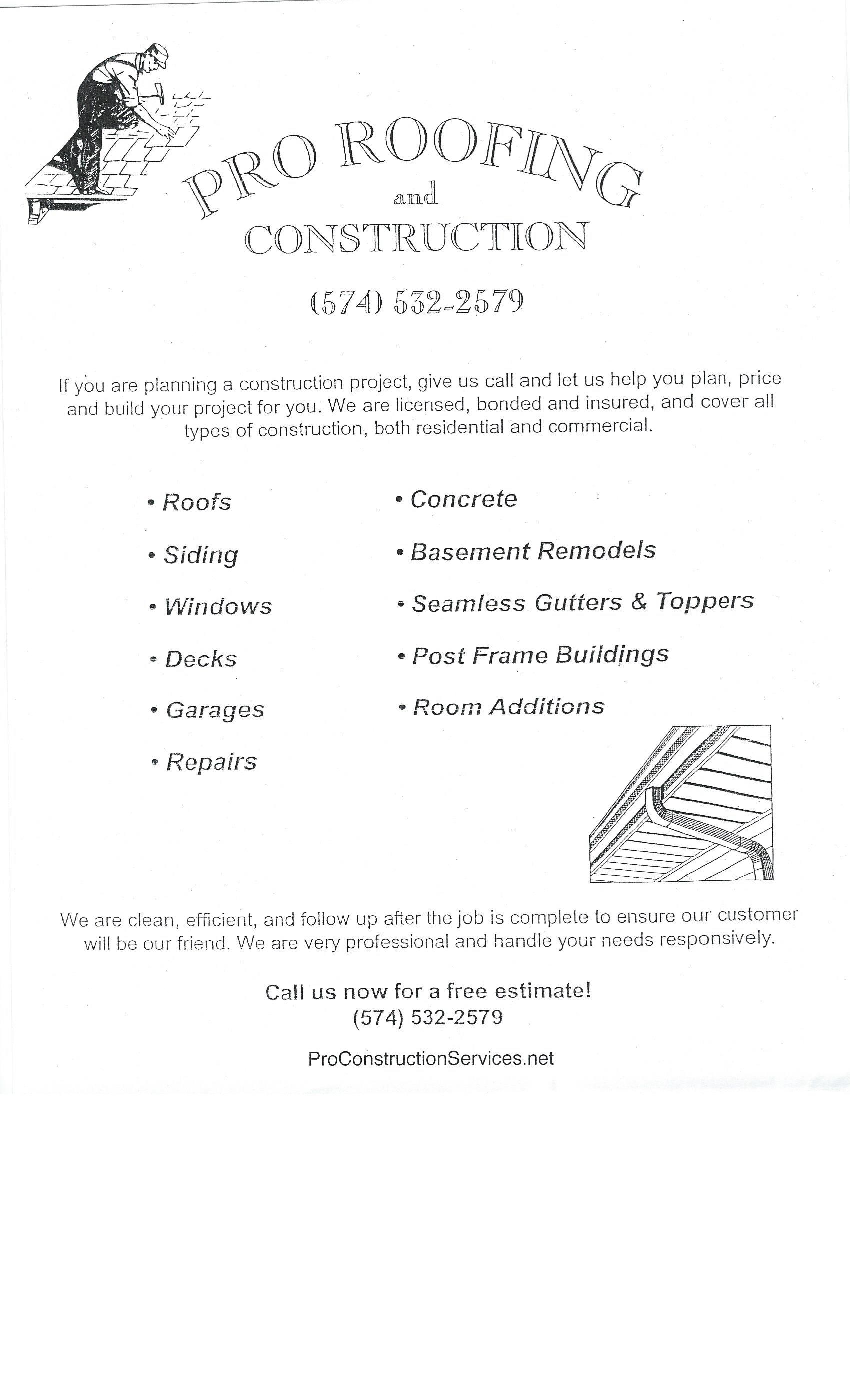 Pro Roofing & Construction logo