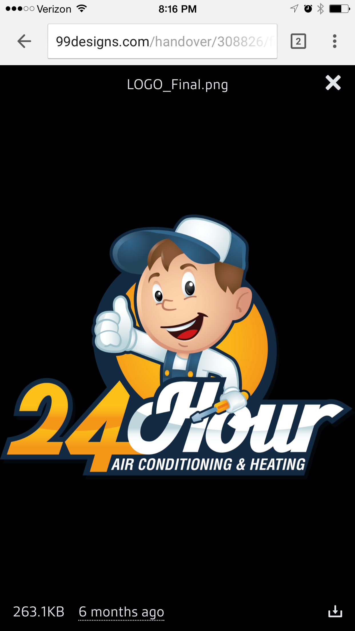 24 hour air conditioning and heating logo