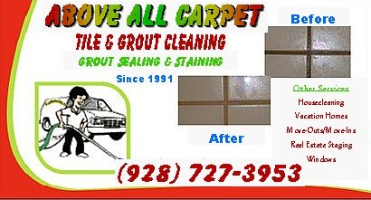 ABOVE ALL CARPET, TILE, GROUT and HOUSE CLEANING logo