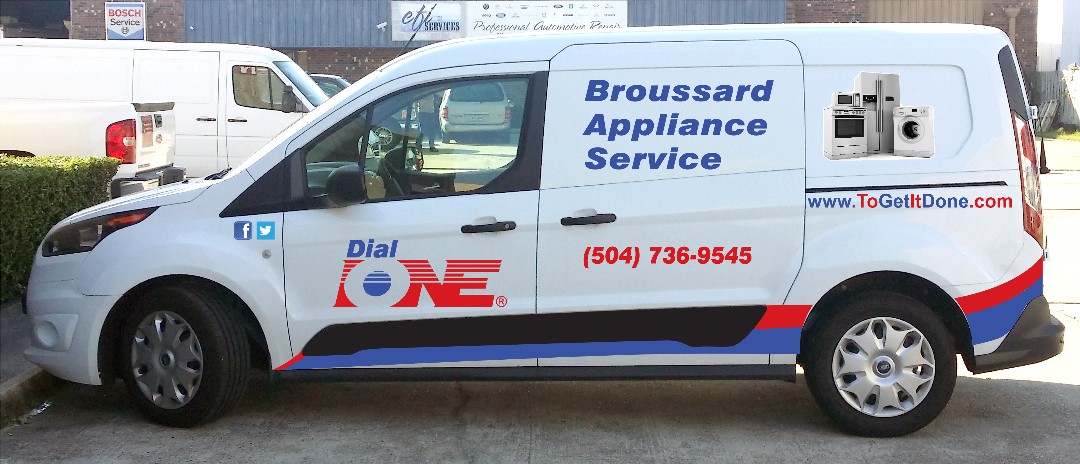 DIAL ONE BROUSSARD APPLIANCE SERVICE CO. INC. logo