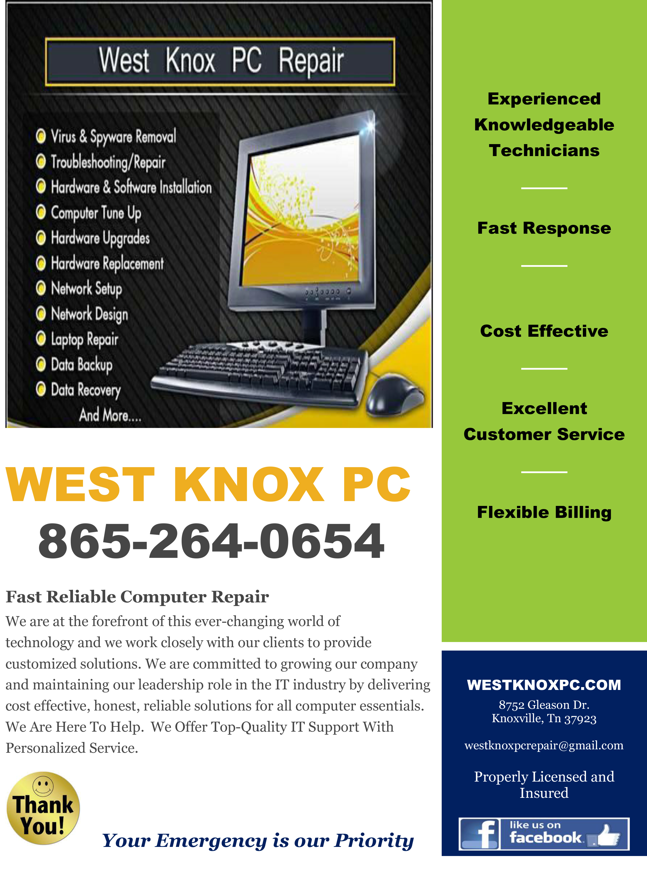 Logo for West Knox PC Repair