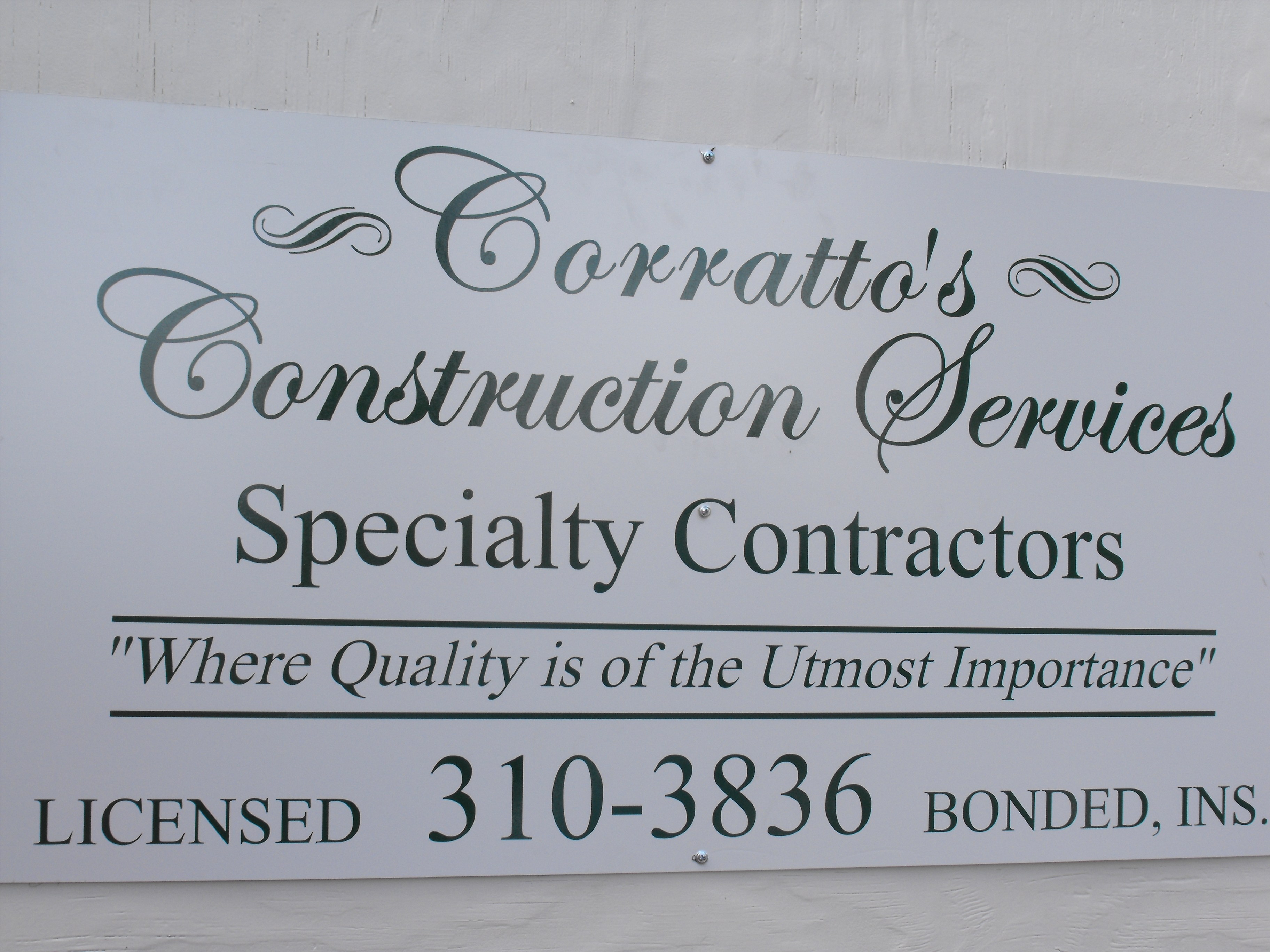 Corratto's Construction Service logo