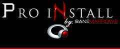 Logo for Pro Install® by Bane Marrows Inc.