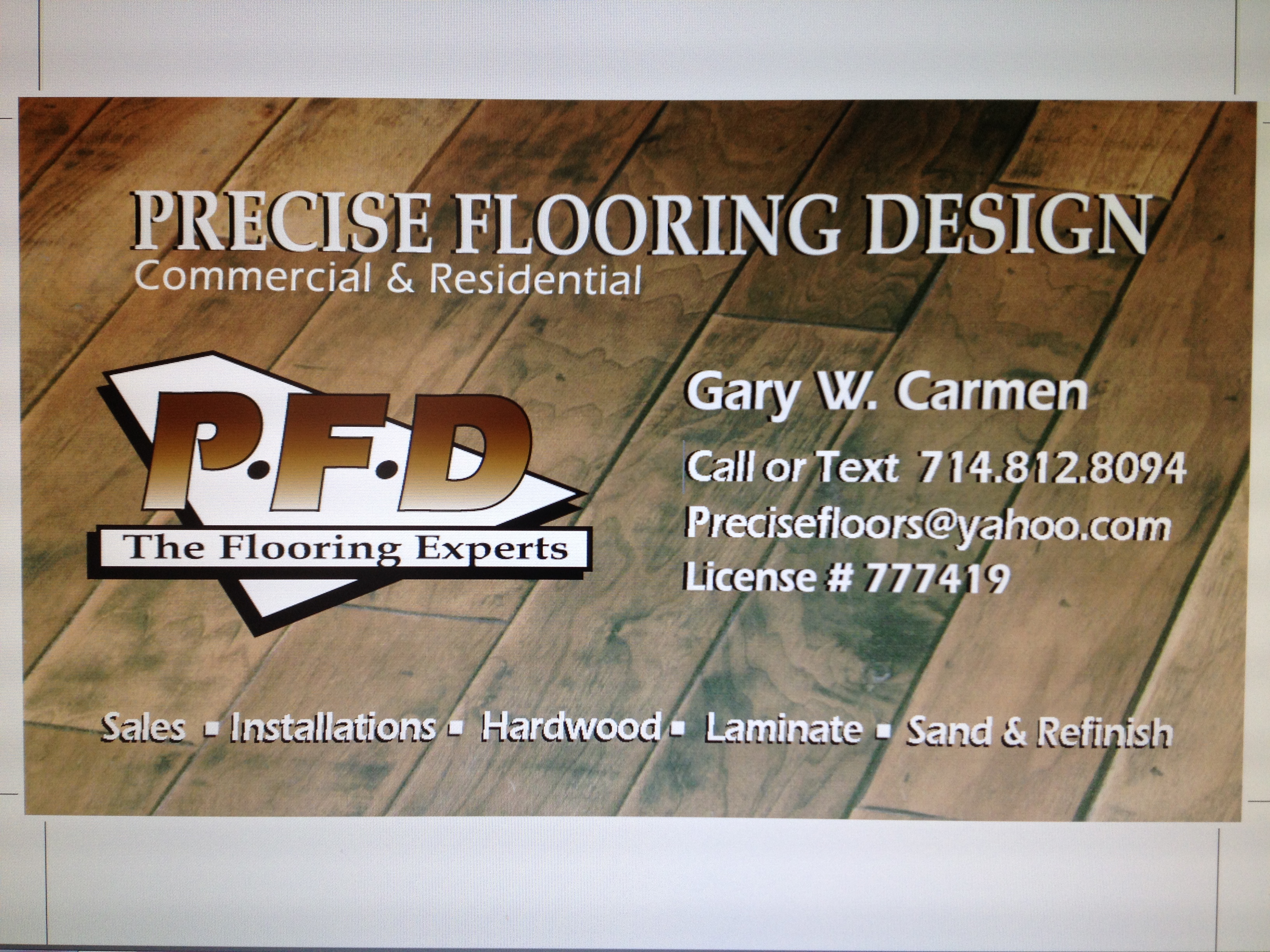 PRECISE FLOORING DESIGN logo