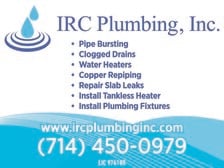 Logo for IRC Plumbing Inc.