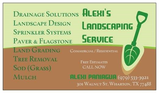 Alexi's Landscaping Service logo