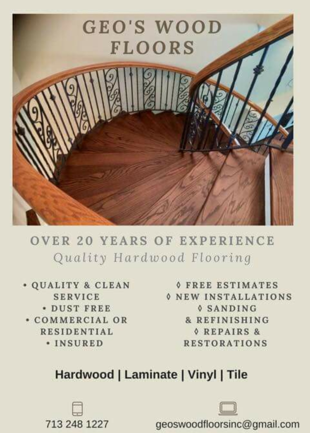 Geo's Woodfloors logo