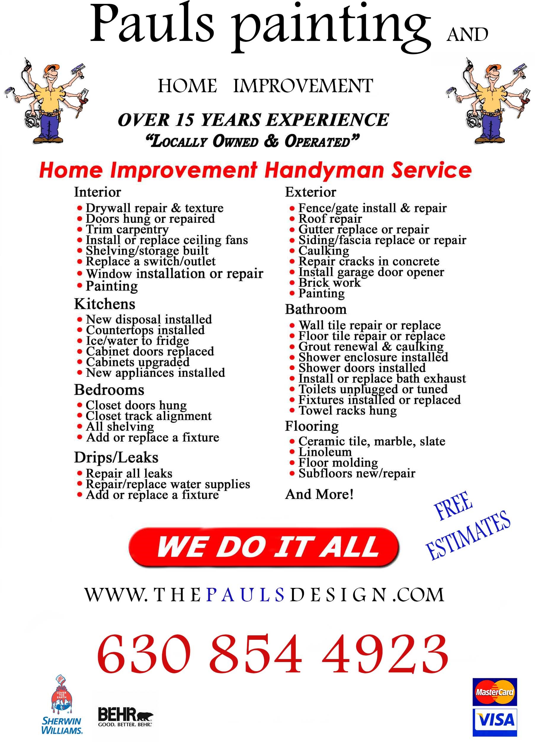 Pauls Painting home improvement logo