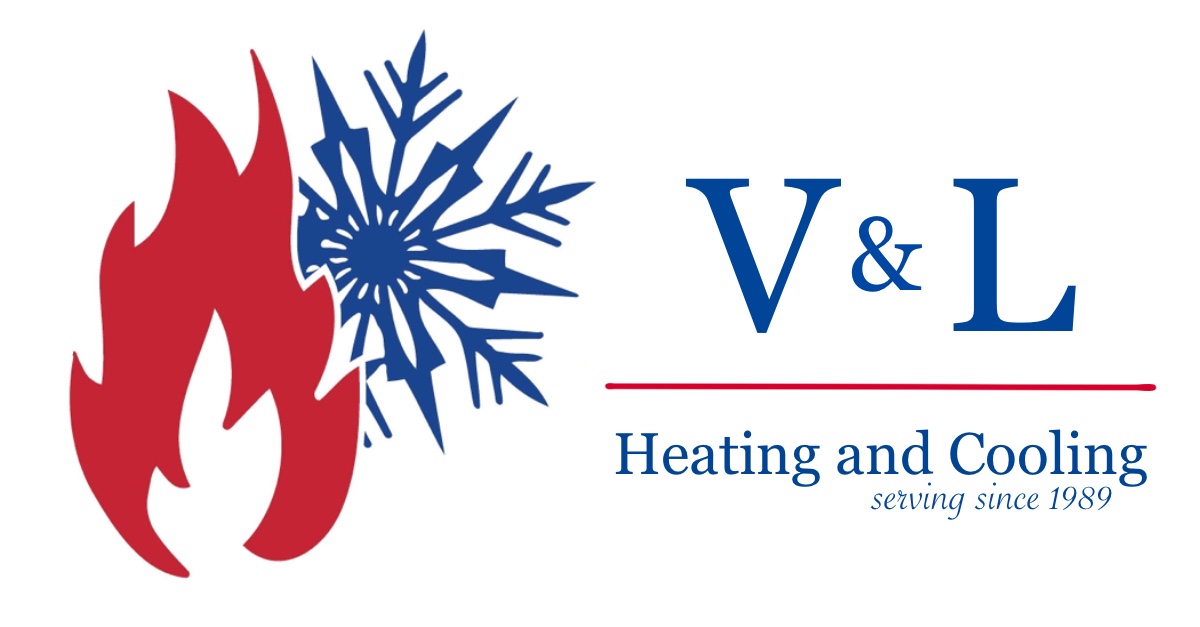v and l heating / cooling logo