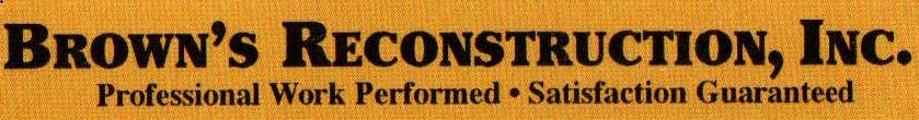 Brown's Reconstruction Inc logo