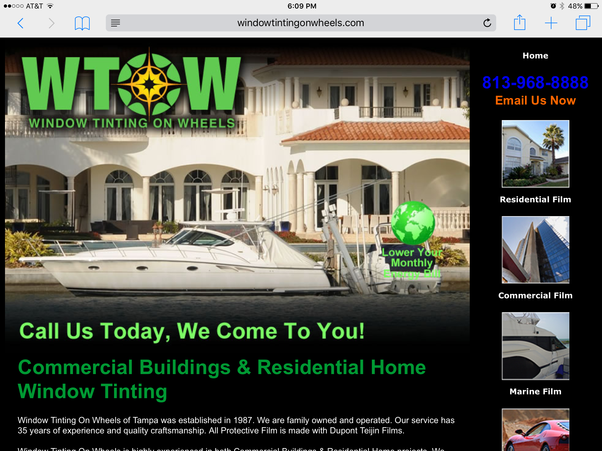 WINDOW TINTING ON WHEELS logo