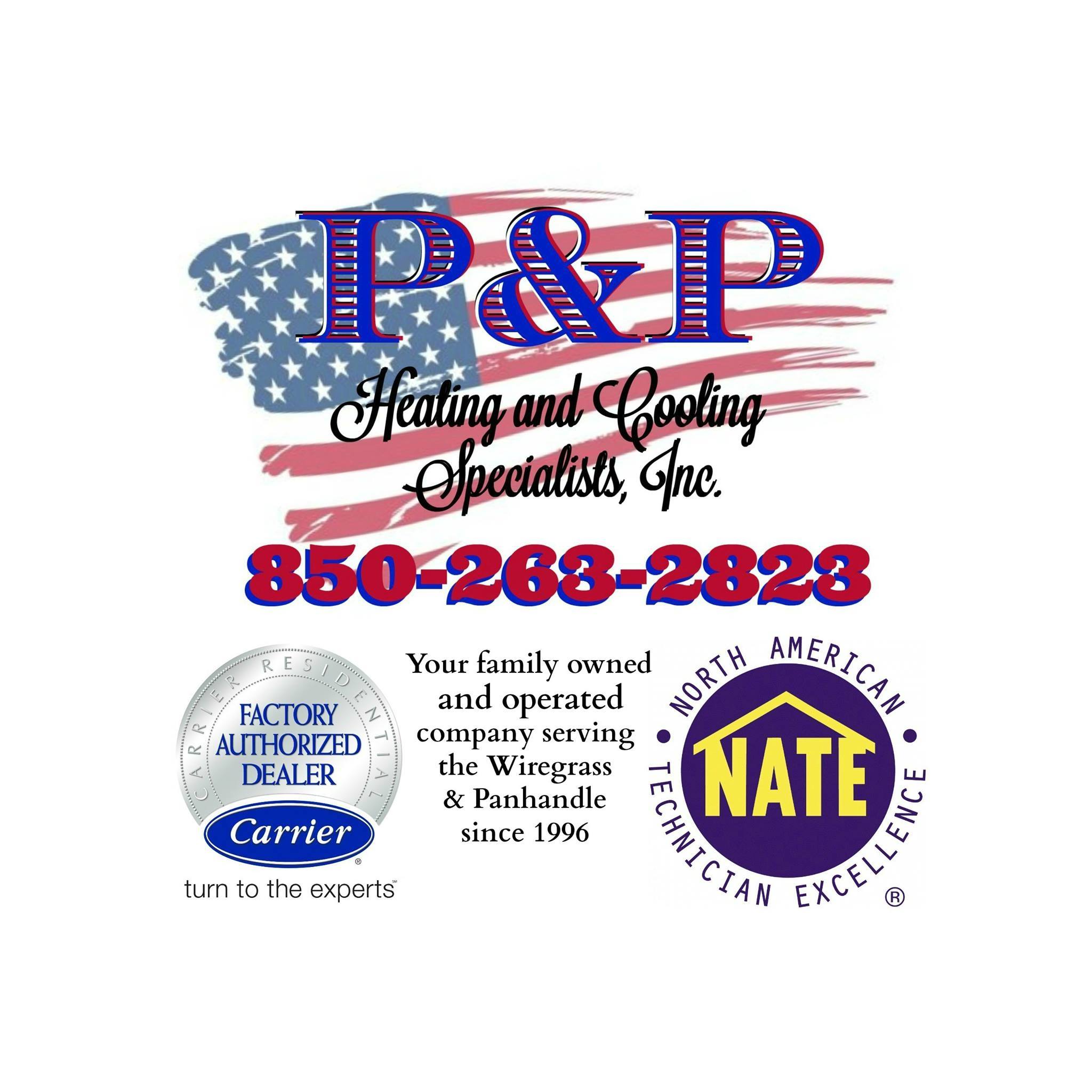 P & P HEATING & COOLING logo