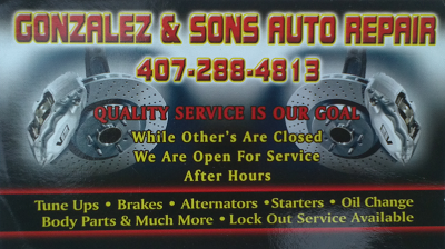 Gonzalez & Sons Auto Repair logo