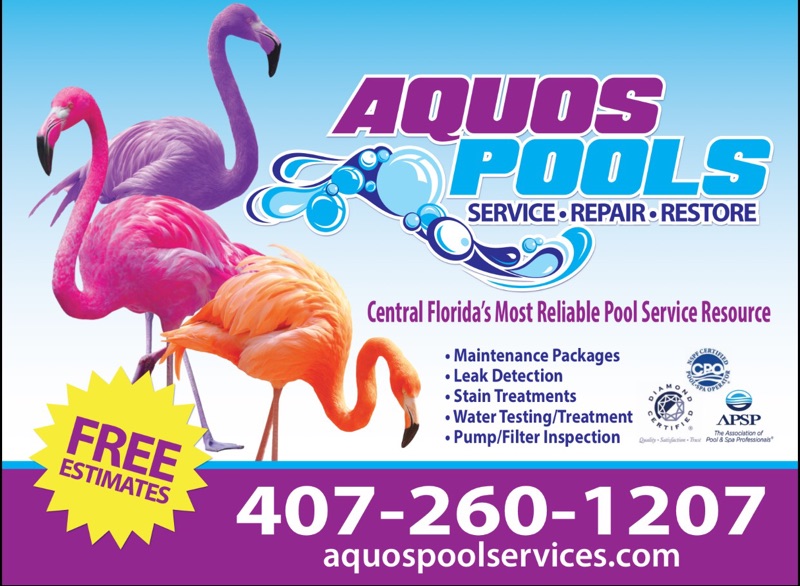 Aquos Pool Services LLC - "CFL's BEST" logo