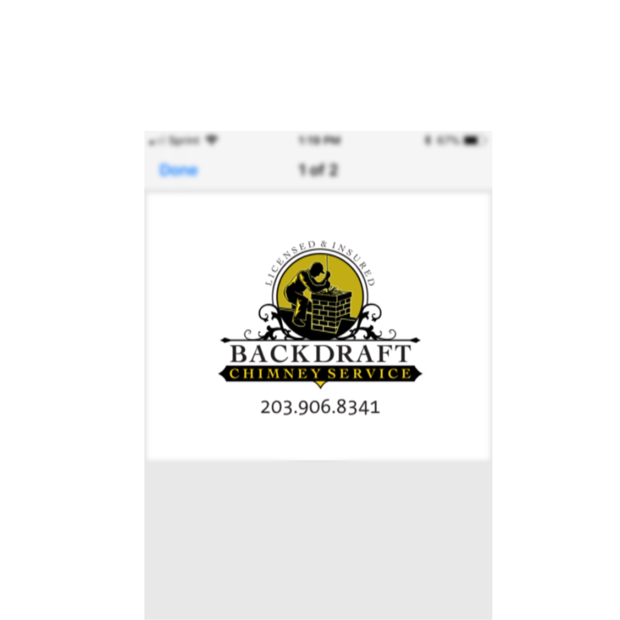 Backdraft chimney service logo