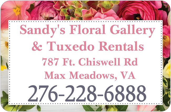 Logo for SANDY'S FLORAL GALLERY & Tuxedo Rental
