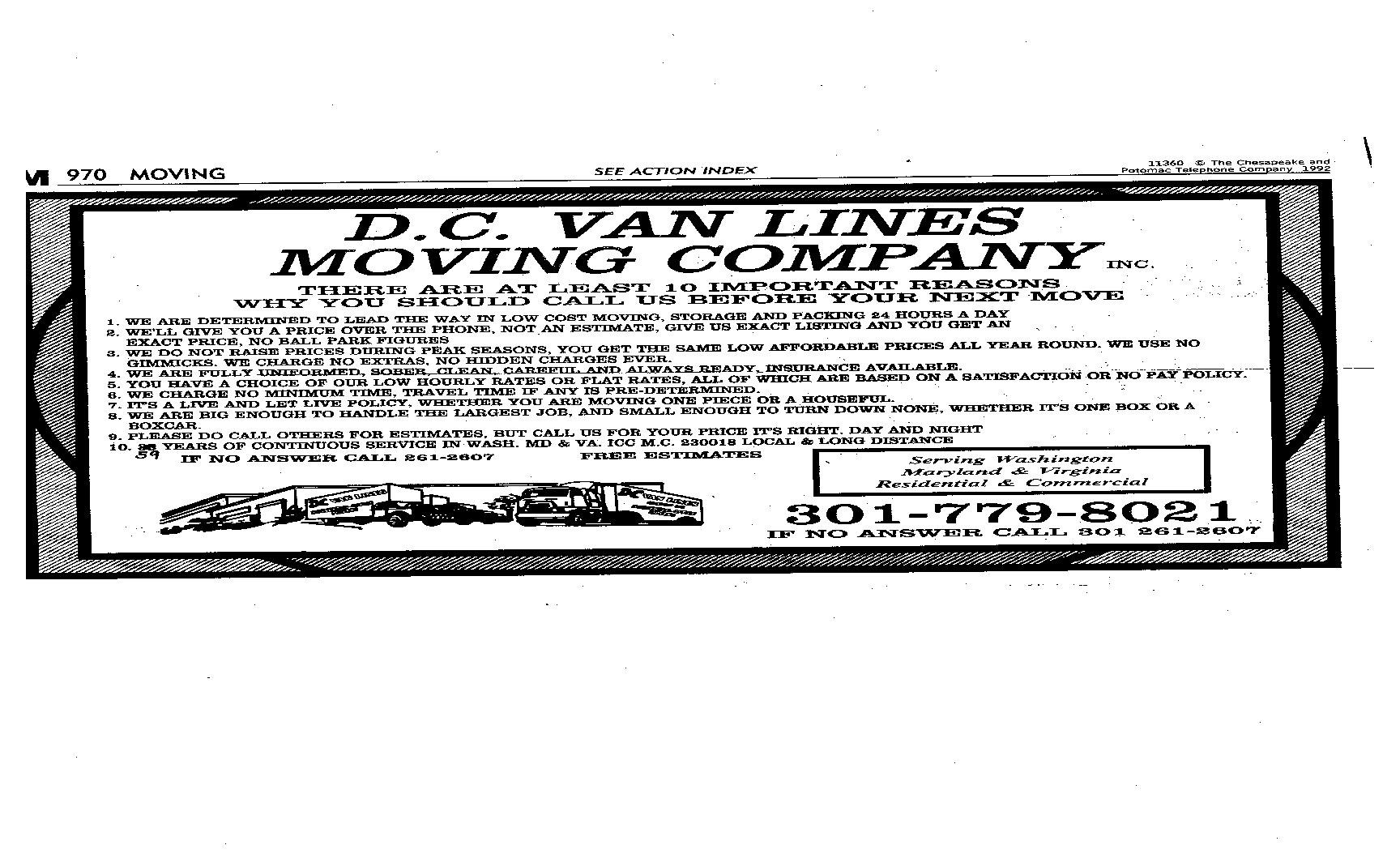 D C VAN LINES  MOVING logo