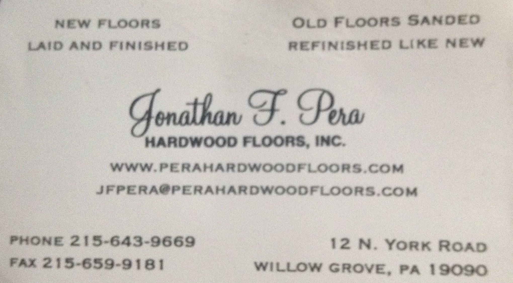 JONATHAN PERA HARDWOOD FLOORS logo
