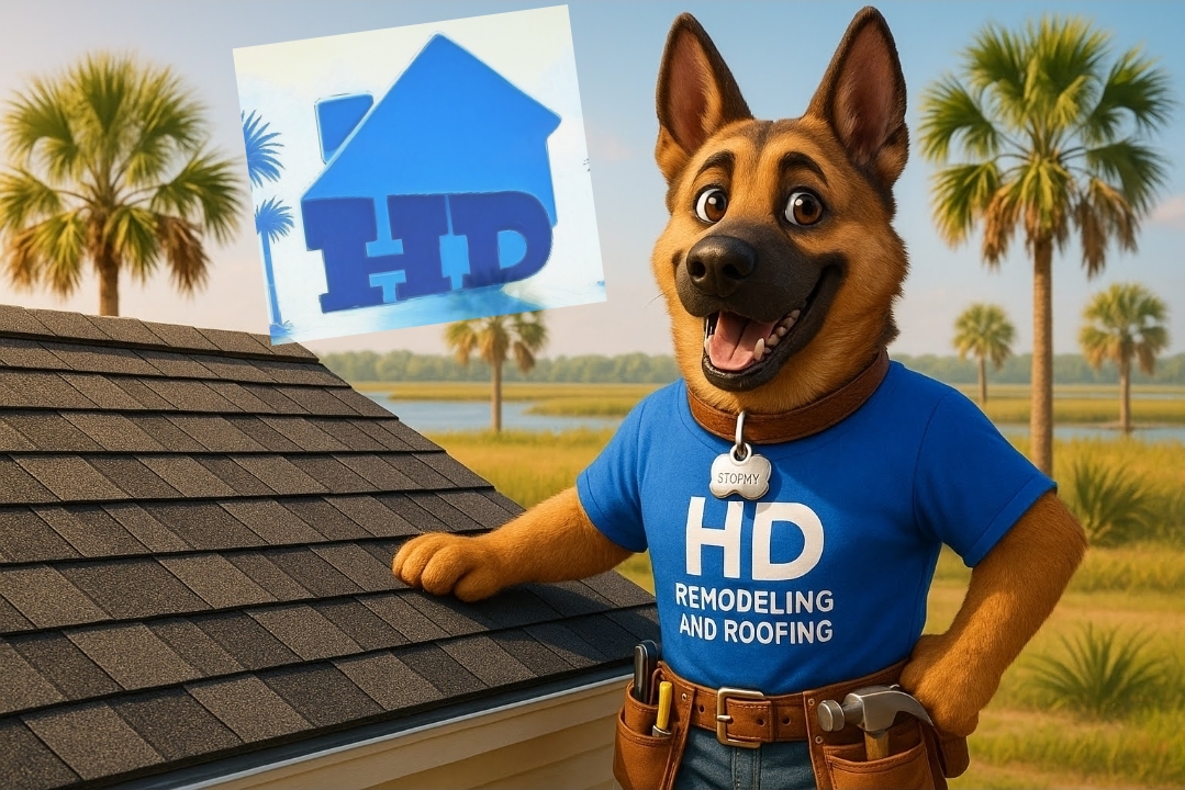 hd roof remodeling logo