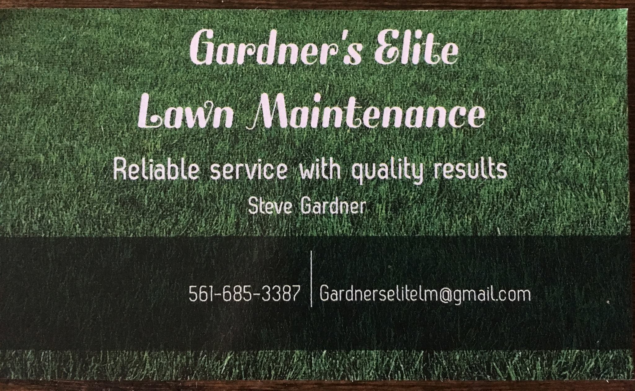 Logo for Gardner's Elite Lawn Maintenance