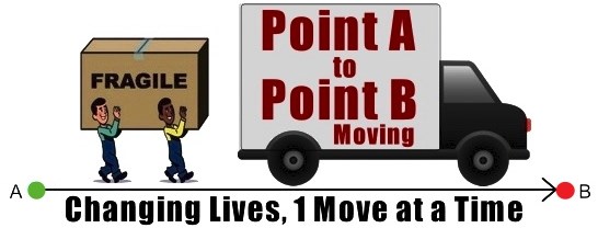 Point A to Point B Moving logo