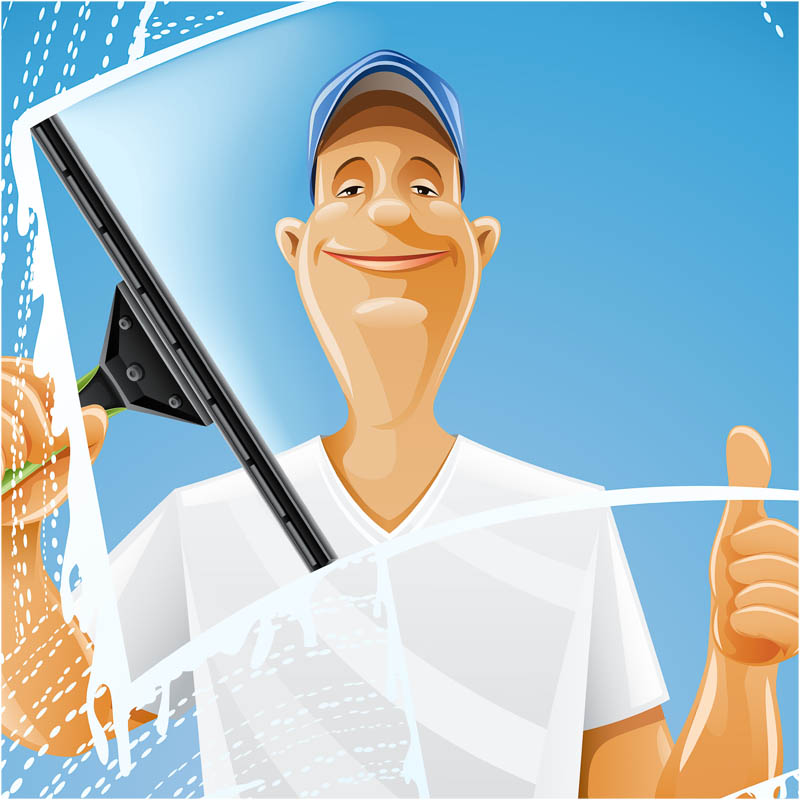 pro squeegee guy logo