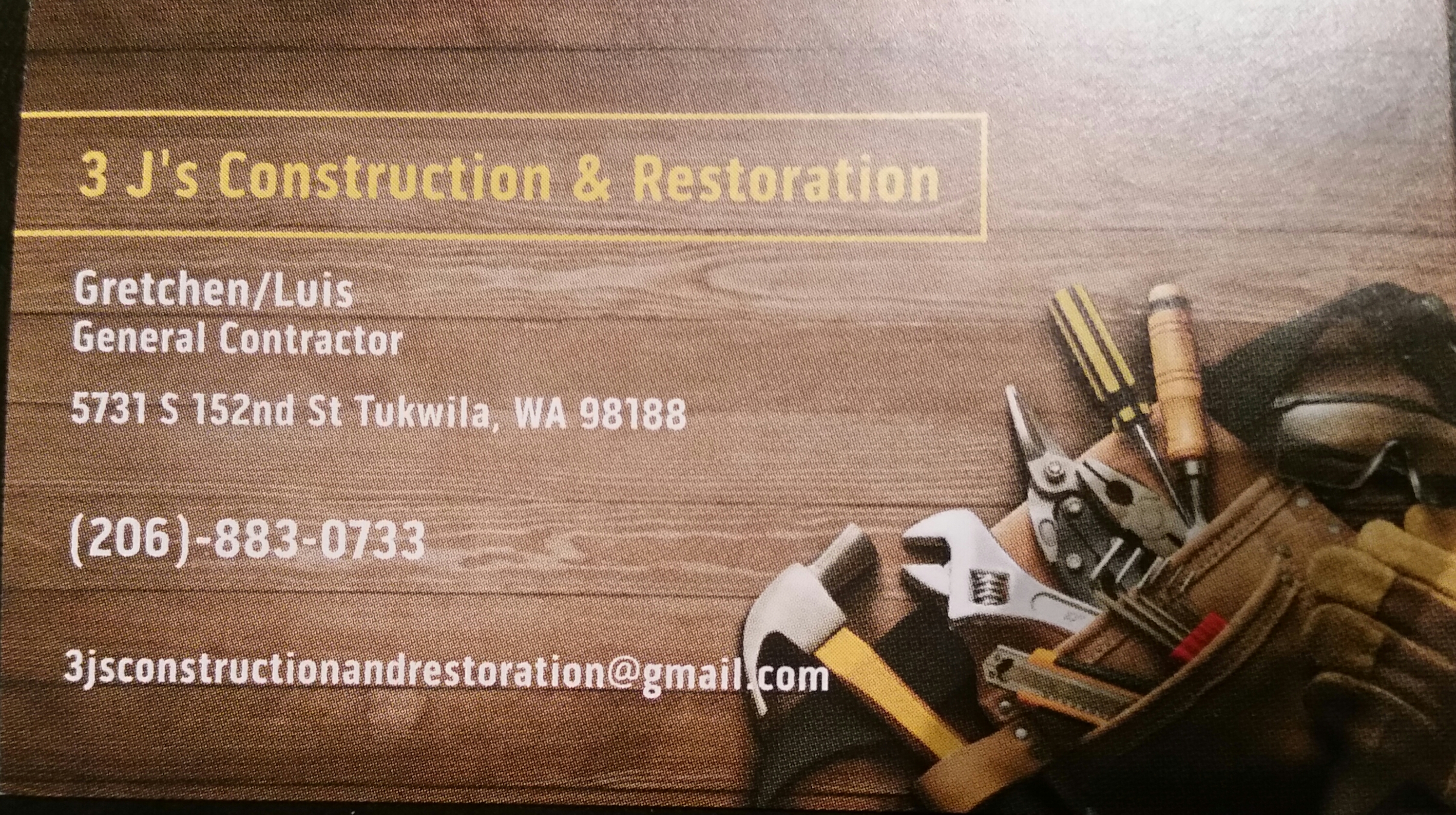 3 J's Construction & Restoration L.L.C. logo