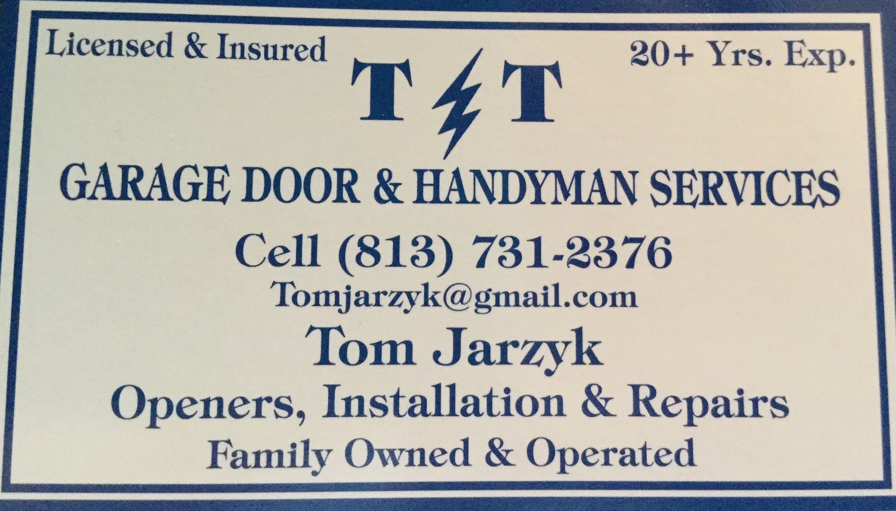 Logo for TNT Garage Door