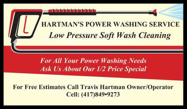 Logo for Hartmans Power Washing Service (Soft Washing)