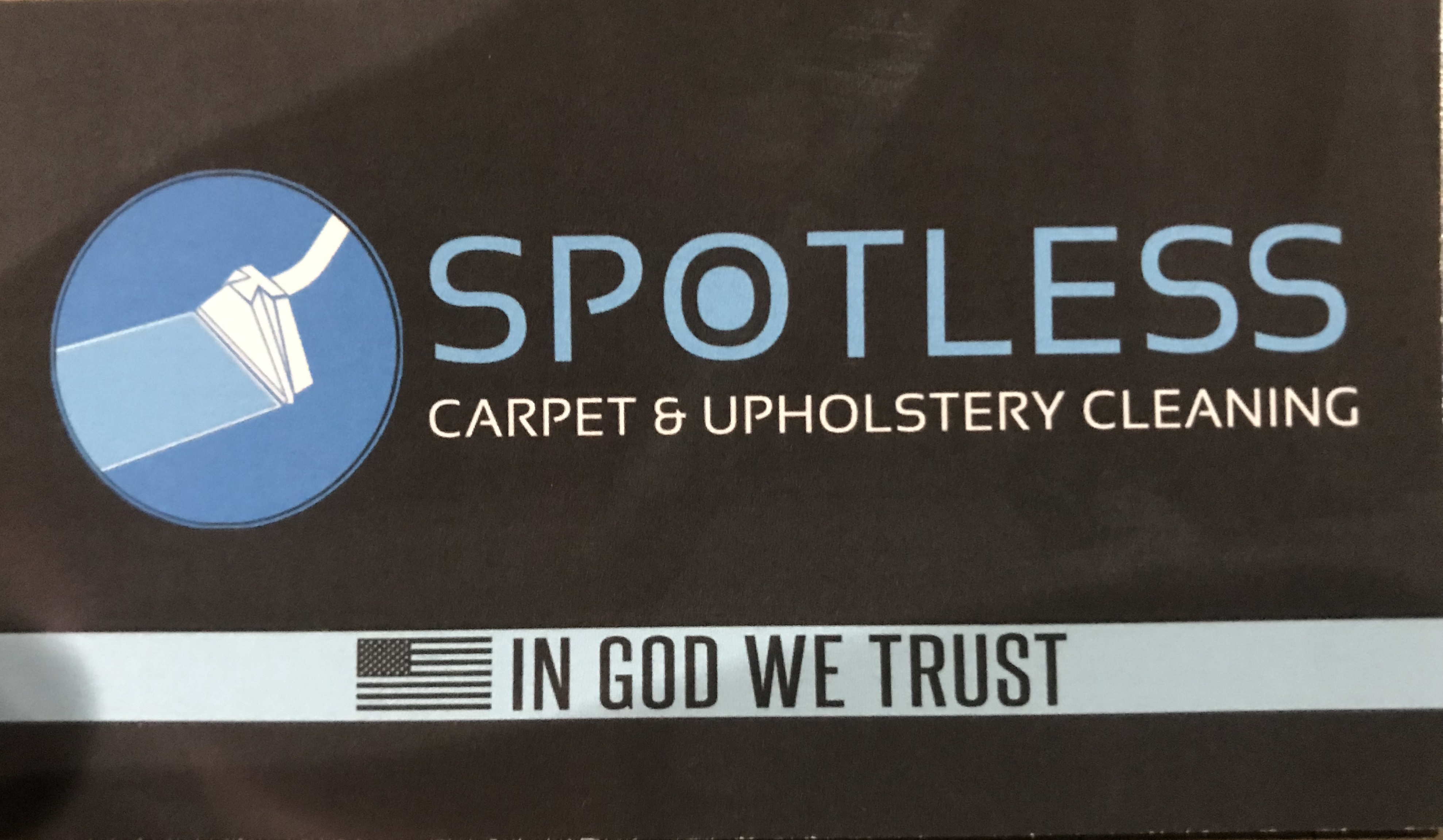 spotless carpet and upholstery cleaning logo