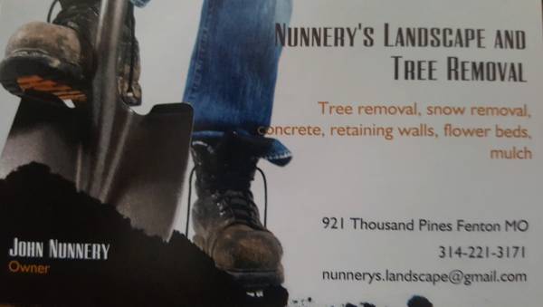 Nunnery's Landscape and Tree Removal logo