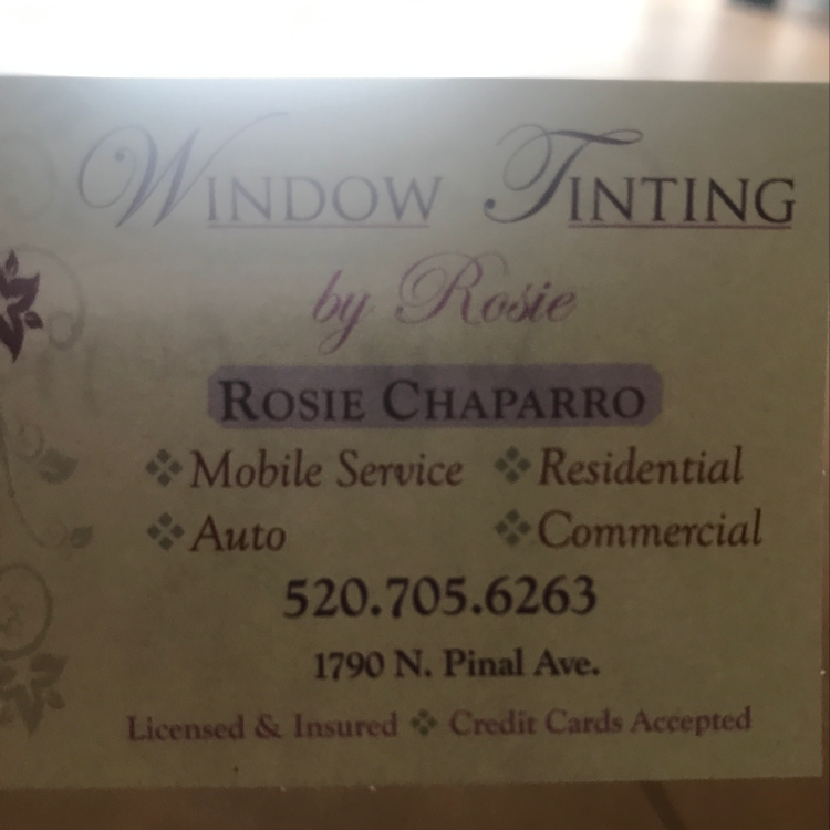 Logo for Window Tinting by Rosie