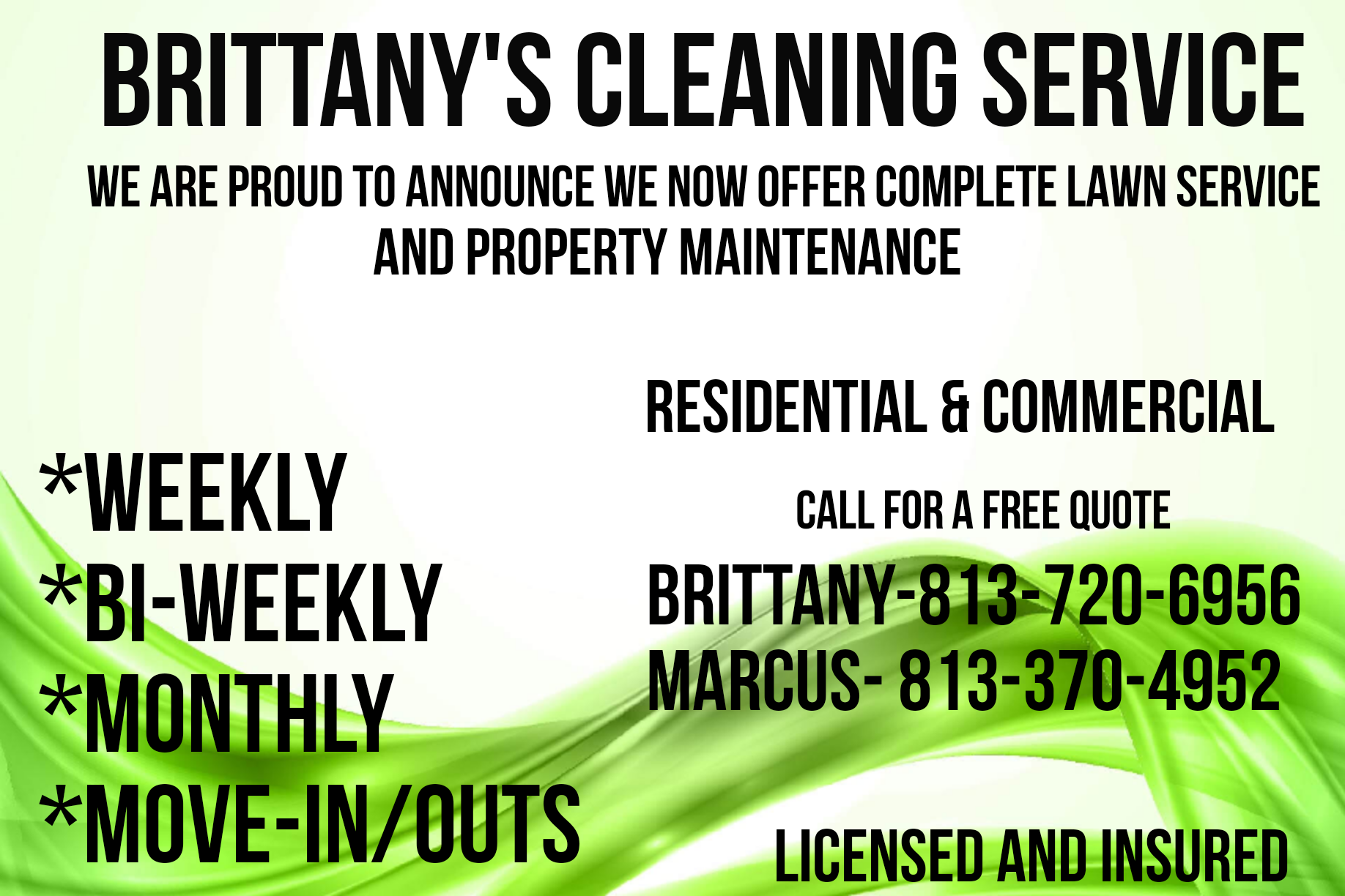 Brittany's cleaning service logo