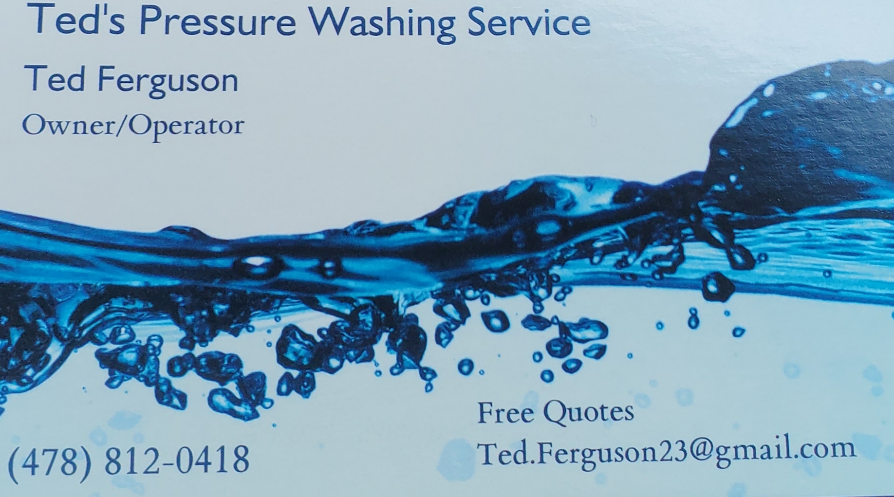 Ted's Pressure Washing Service logo