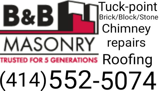 B&B Masonry tuckpointing and chimney contractors logo