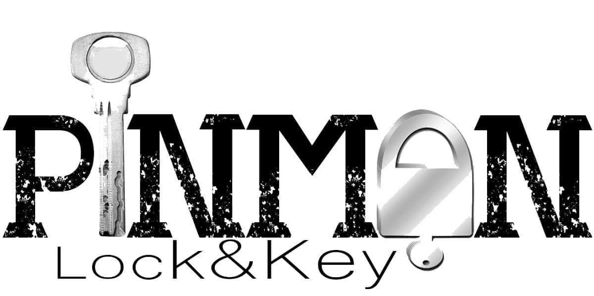 Pinman lock and key logo