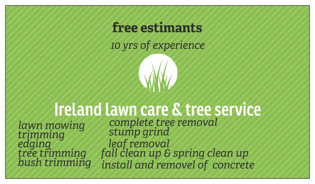 ireland lawn care & tree service logo