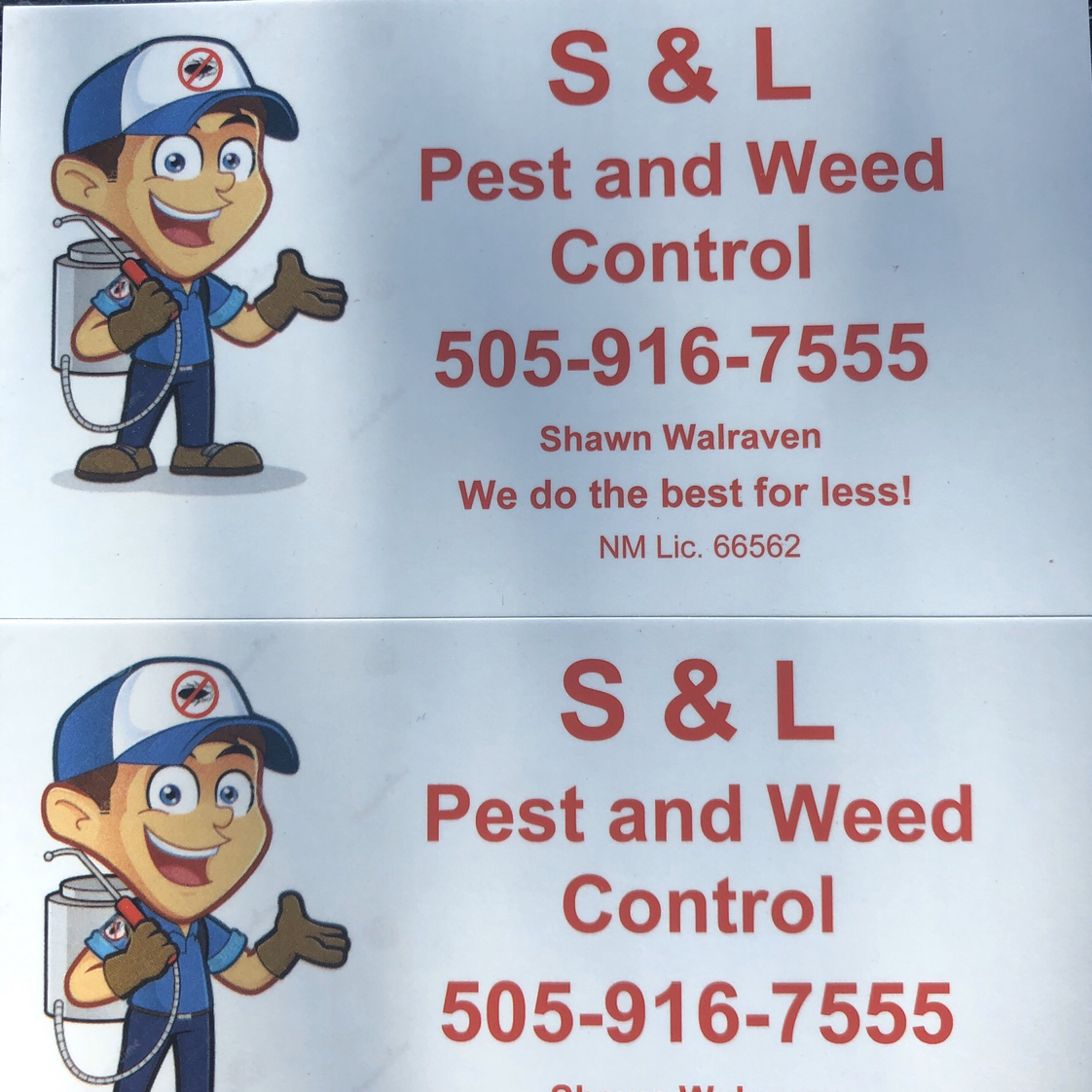 S and L pest & weed control logo