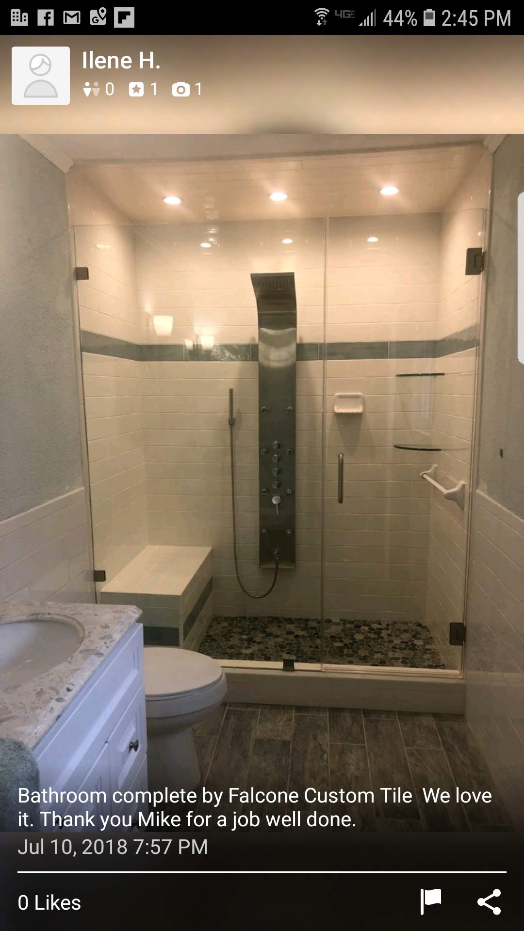 Falcone custom tile logo